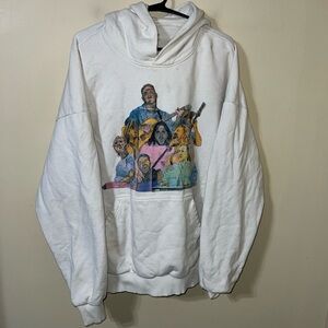 Zach Lane Bryan Quittin’ Time Tour Men M Cream Official Band Merch Hoodie